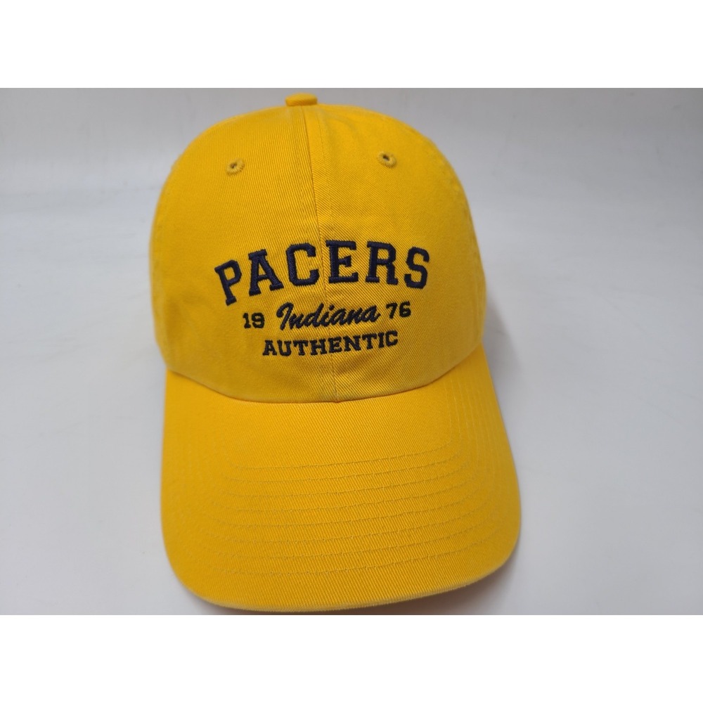 Indiana Pacers Hat Adjustable Twins Enterprise Vintage Strapback Yellow NBA Men